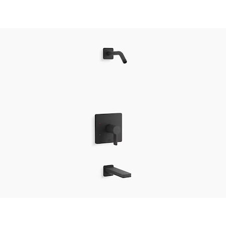 Kohler Parallel Rite-Temp Bath And Shower Trim Set TLS23502-4-BL